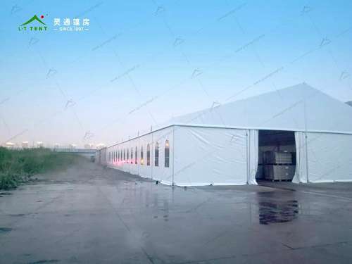 靈通篷房為企業搭建臨時倉儲篷房